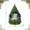 Glitzhome® 100mm Christmas Resin Lighted Musical Snowflakes Christmas Tree Waterglobe